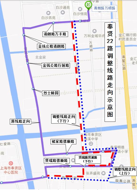 【便民】奉賢1路,15路,22路臨時調整線路走向