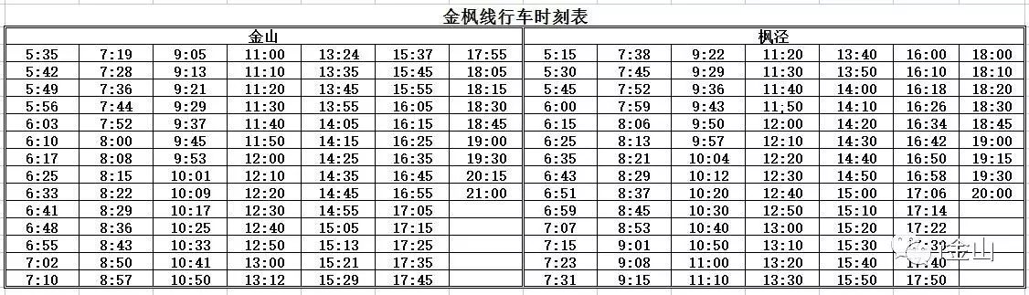 转转转2017最新公交时刻表大全