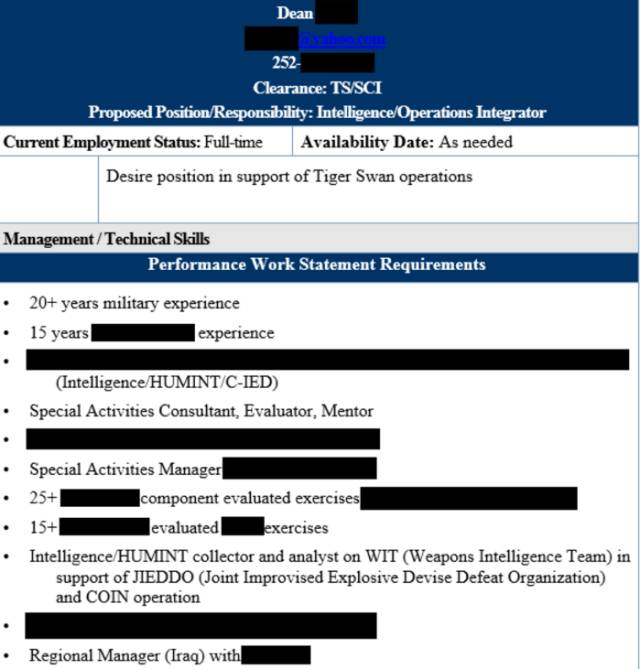 由美国私人安全公司tigerswan负责保管的约9400份机密文件被公之于众