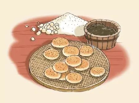 麻饼卡通图片