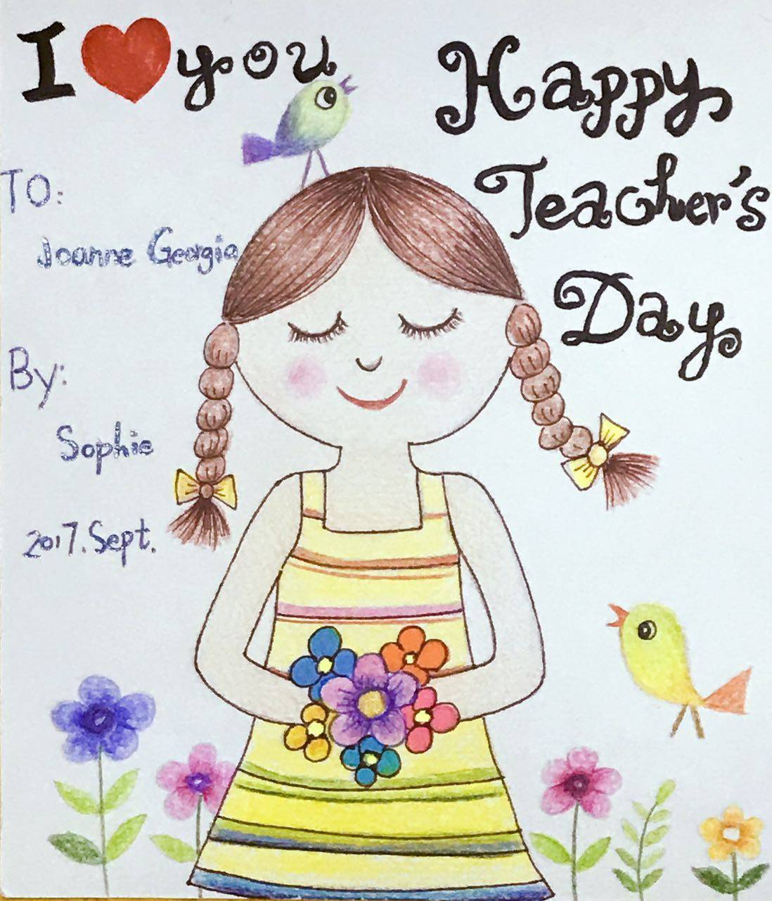 感謝您帶我打開世界的窗口!happy teachers day!