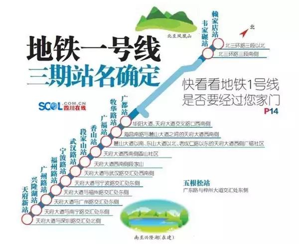 成都地鐵一號線三期線路詳情18號線(2020年)6號線一二期(2020年)5號線