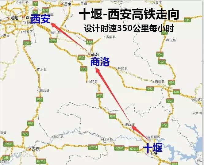 汉十高铁线路示意图这是武汉至西安高铁的组成部分,十西高铁正线全