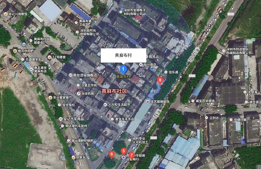 深圳西乡黄麻布地图图片