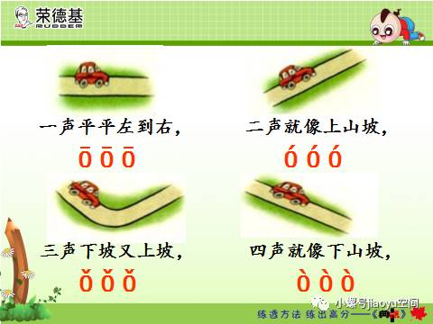 拼音声调小汽车图片