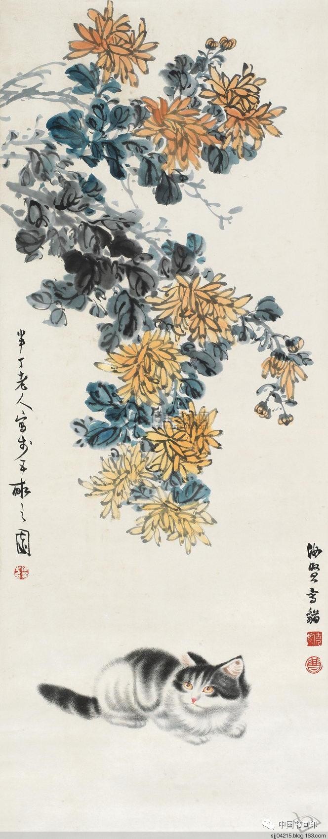 陈半丁画菊