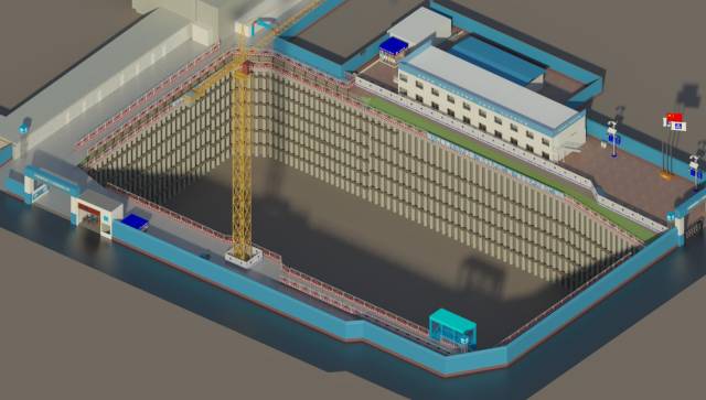 高支模施工方案模擬 利用bim 模型多維度可視化的特性,對施工方案