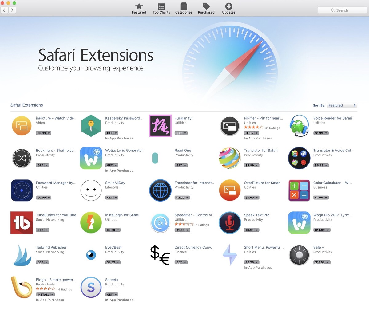 Safari 扩展程序现在可在mac App Store 中下载啦