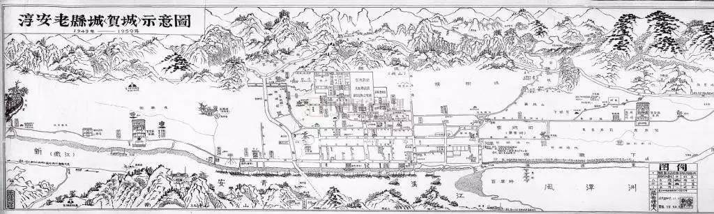 淳安老县城(贺城)示意图 图 余年春余年春说"只要能把我绘制的地图