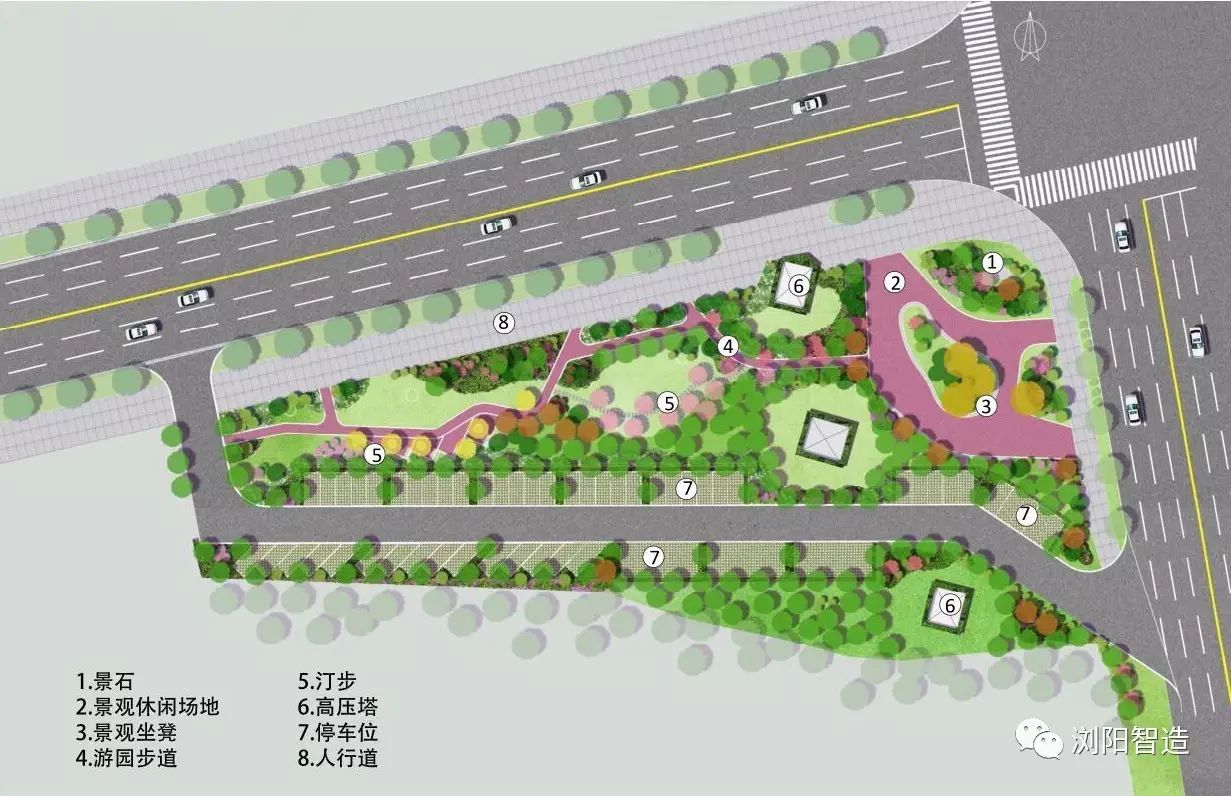 街头公园三▲街头公园二效果图▲街头公园二平面图▲地块现状鸟瞰图待