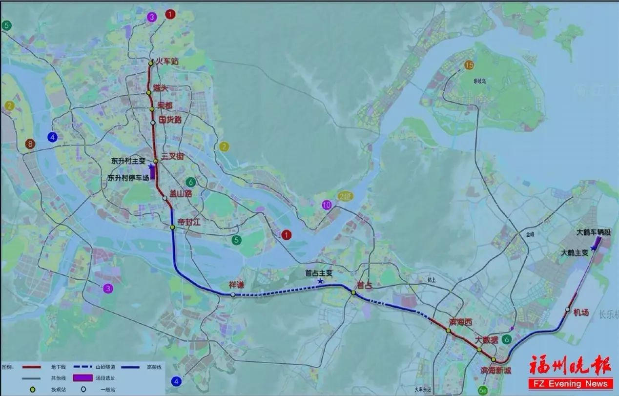 长乐地铁7号线线路图图片