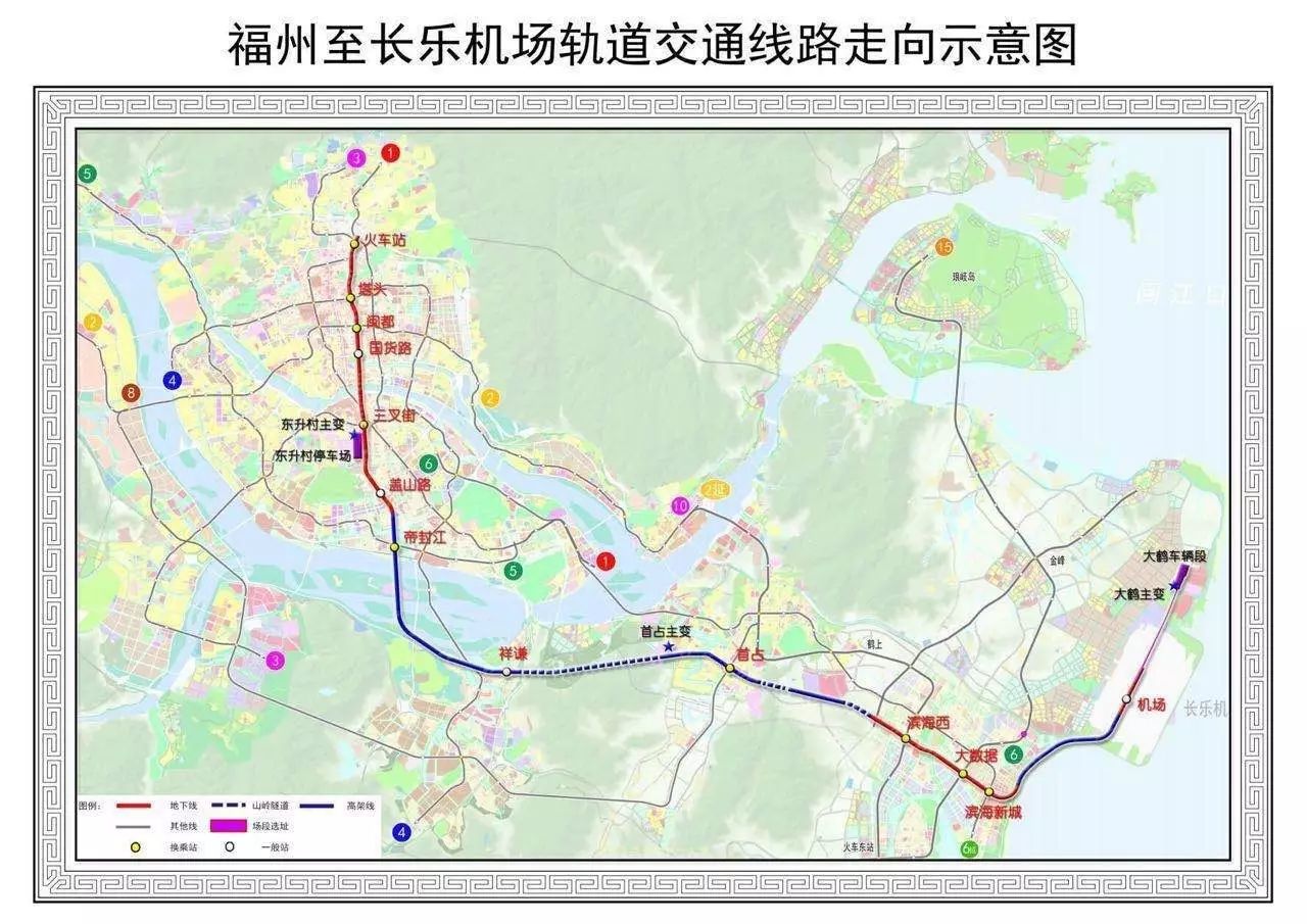 长乐地铁7号线线路图图片