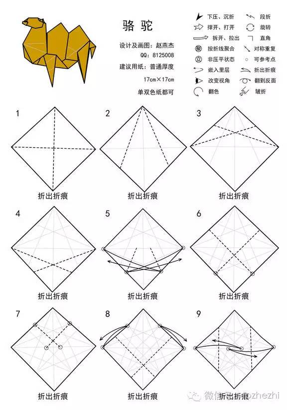 骆驼折纸手工制作图解教程