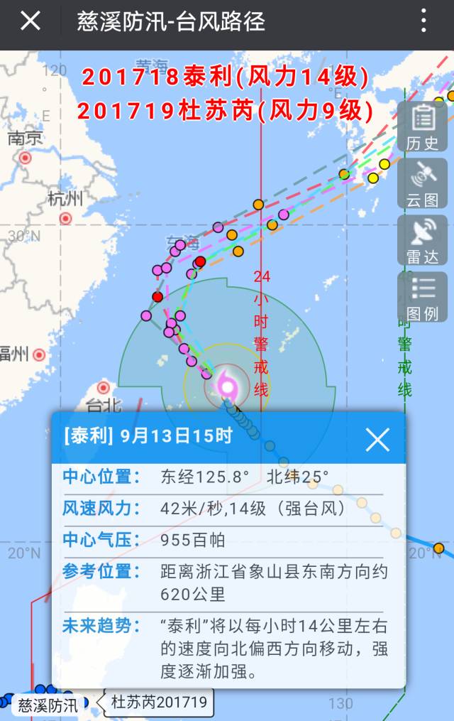 最新臺風路徑(2017年9月13日15時)颱風暴雨天安全知識要知道受