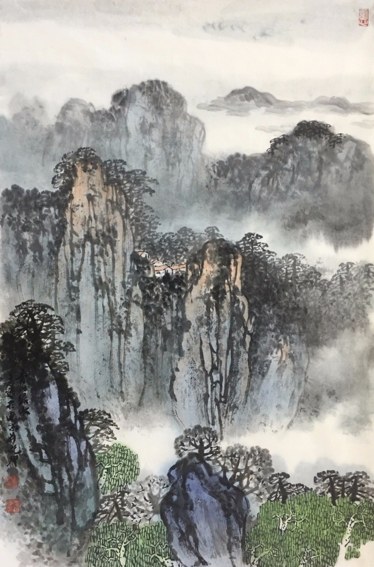 卢志远山水画作品图片