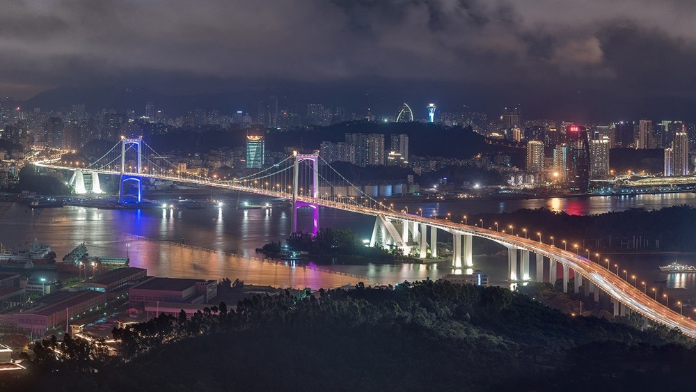 海沧大桥夜景图片