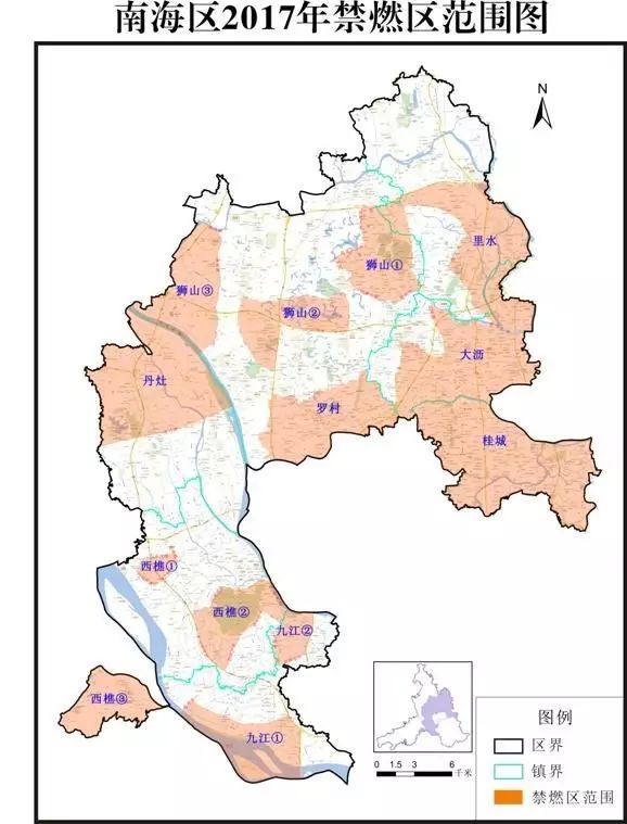 北—裡水鎮與廣州市地界線以西—佛山一環北線以南區域(部分跨大瀝鎮)