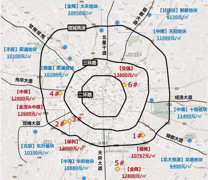 成都主城區土地量減和雅嘉御等樓盤成投資客最愛