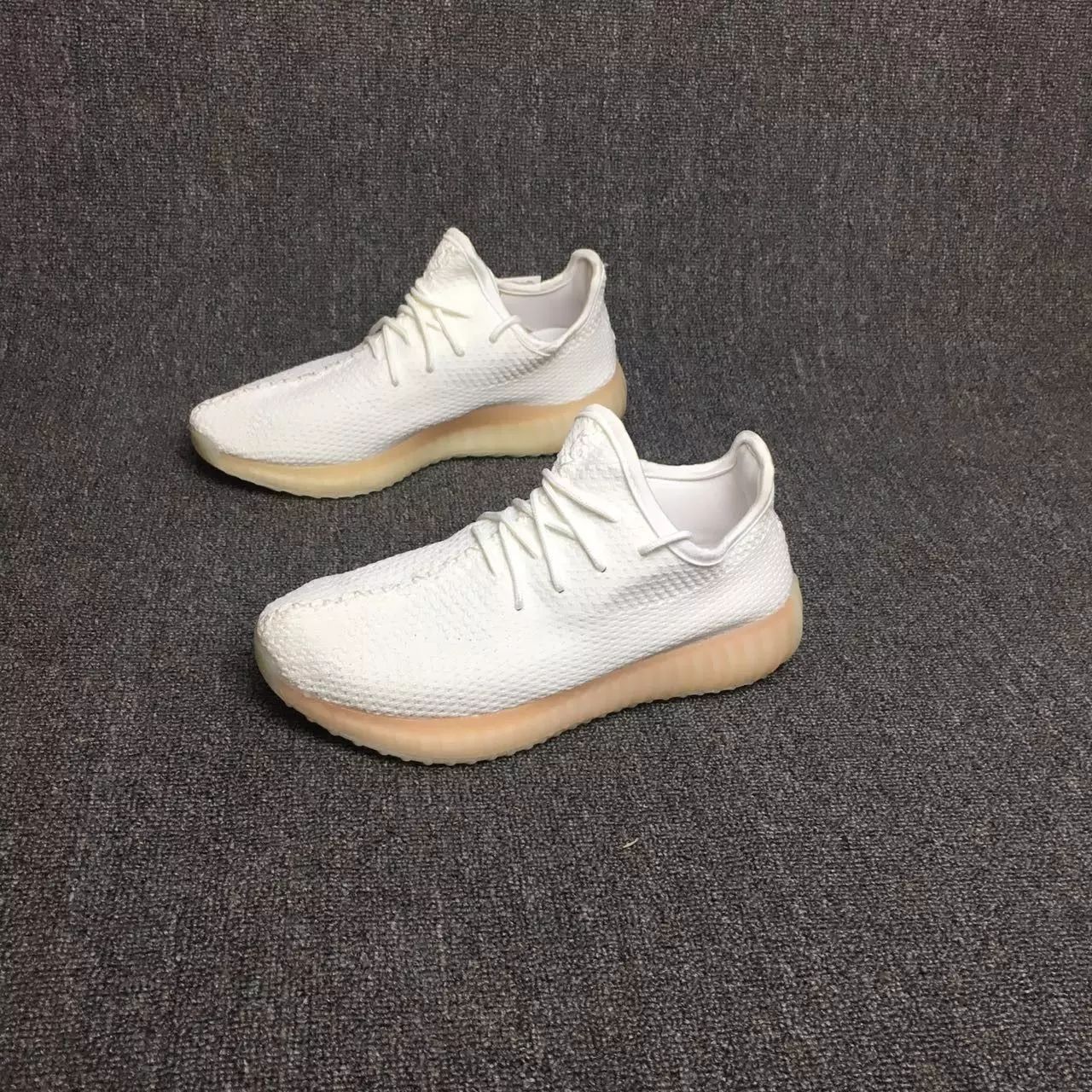 adidas yeezy 550 boost椰子350v2纯白情侣款椰子鞋