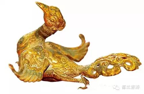 大墓出土的鎏金凤鸟,足以反映吐谷浑时期的文明程度