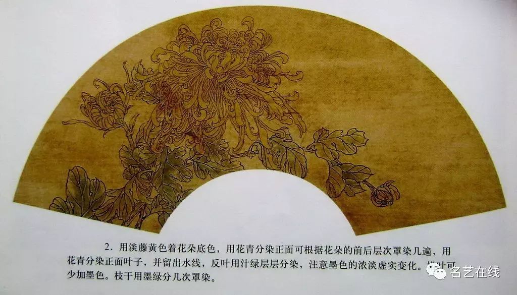 国画技法:菊花工笔画示范