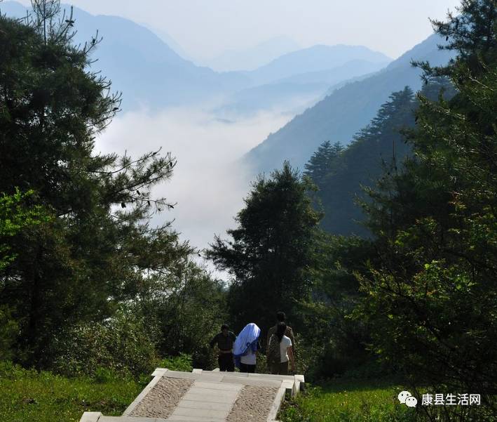 陇南山城康县名,游完美景不虚行.引人入胜观名城,森林公园白云情!