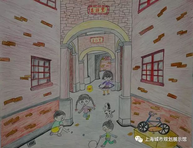 江阴南门街区绘画图片