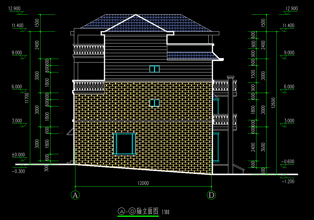 帶地下室的三層半別墅農村自建我給100分