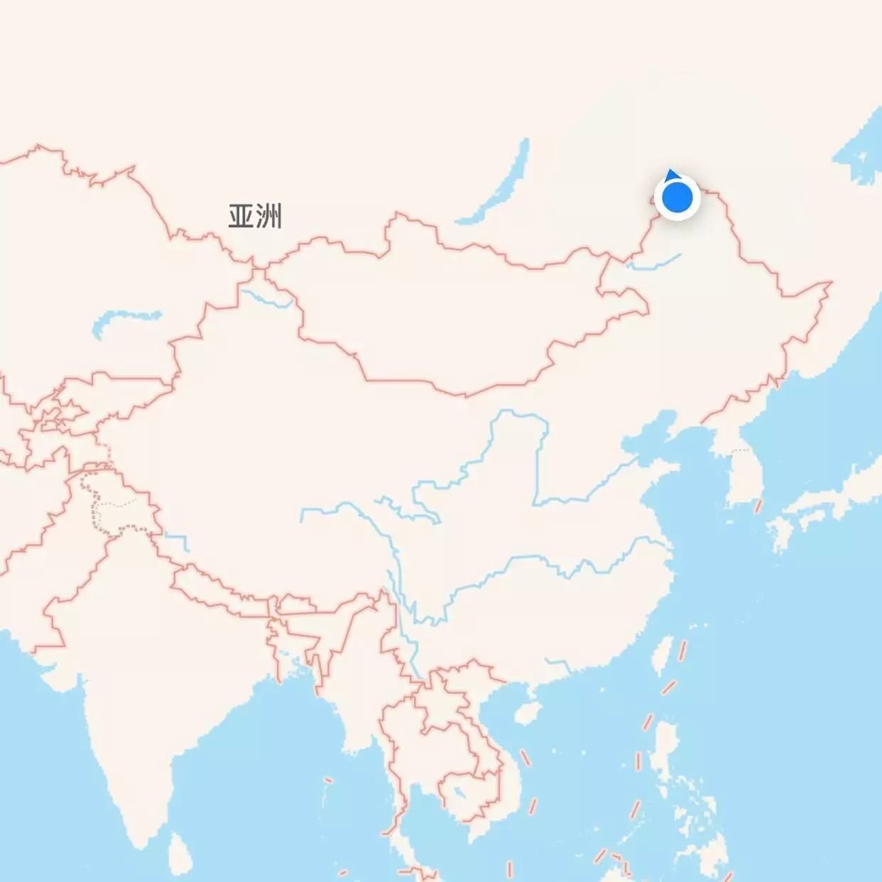 漠河在中国地图位置图片