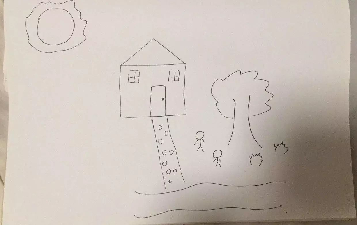 面试画画房子人大树图片