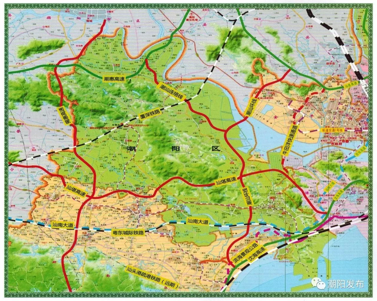 潮汕环线高速公路地图图片