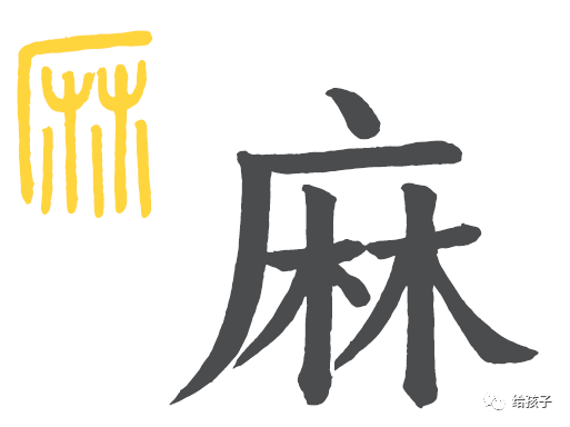 一日一得 汉字"麻:两捆麻