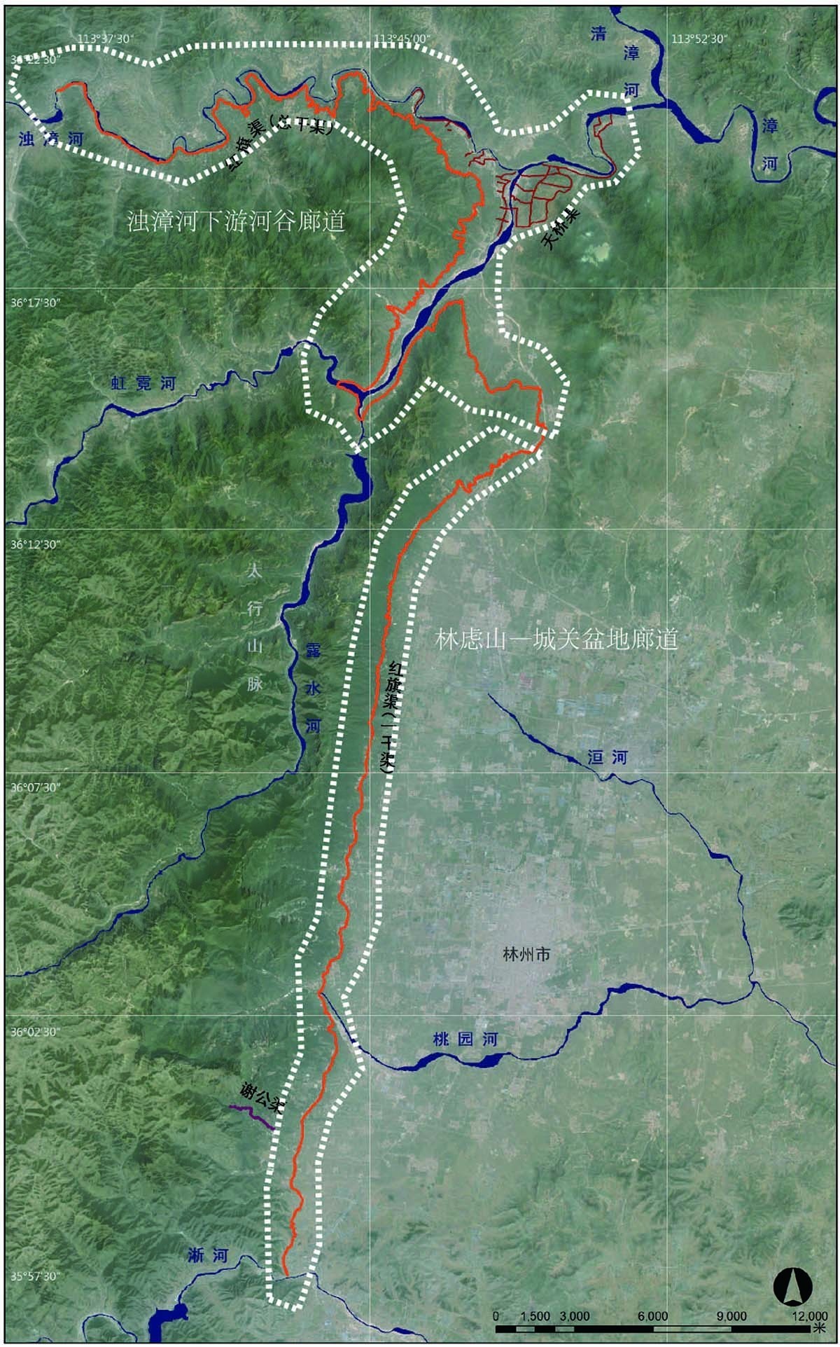 红旗河路线图图片