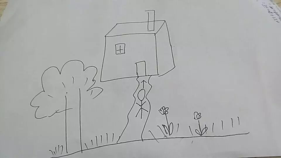 面试画画房子人大树图片