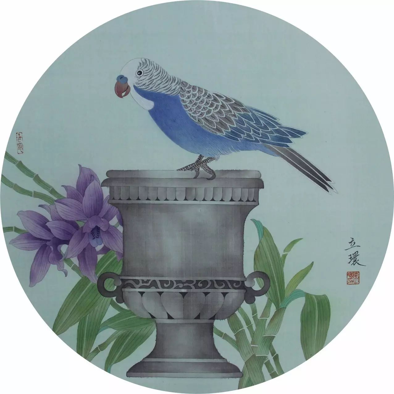 暗香 绢本工笔 45×45cm 2015年天趣柔情 宛胜图画—李立环的工笔