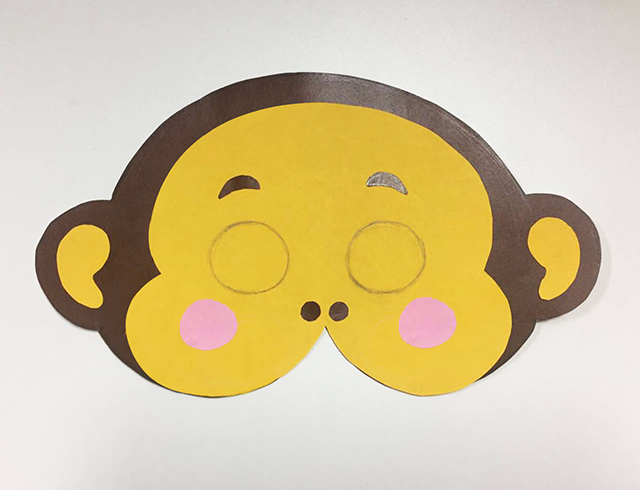 猴子面具涂色图片
