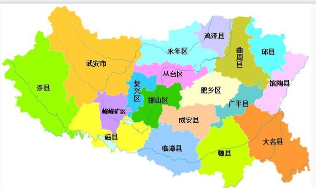 邯郸市地区地图图片