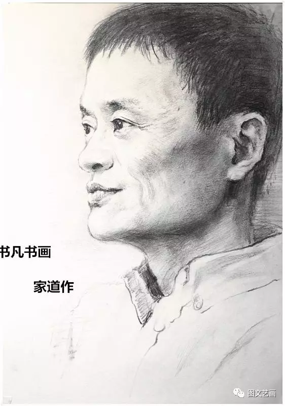 马云素描画图片