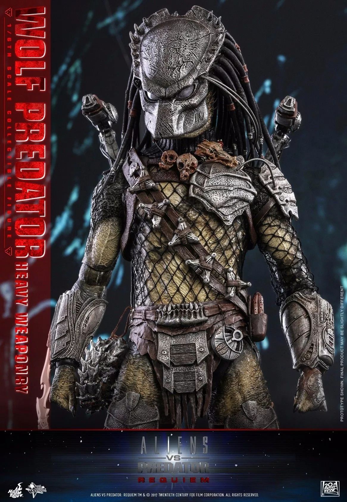 新品预定 hottoys:1/6 mms443 avp 铁血战士 独狼/wolf predator