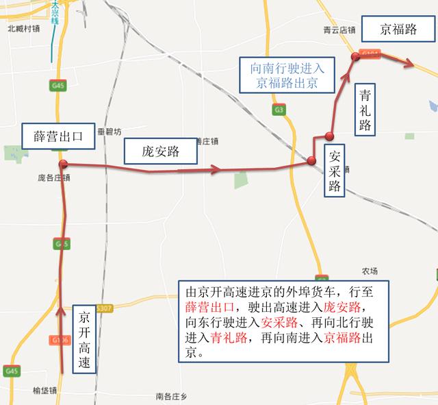 9月21日起貨車限行新政實施交管部門公佈27條進京勸返路線