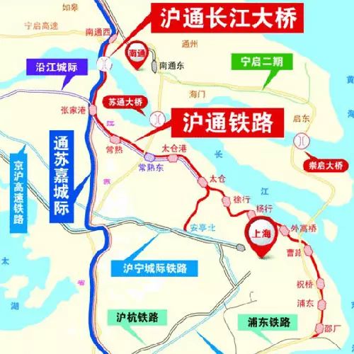 沪通铁路线路图图片