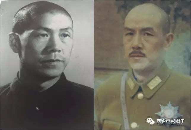 (左一)塑造的蒋介石形象为了缩短孙飞虎和蒋介石眼型上的较大差距