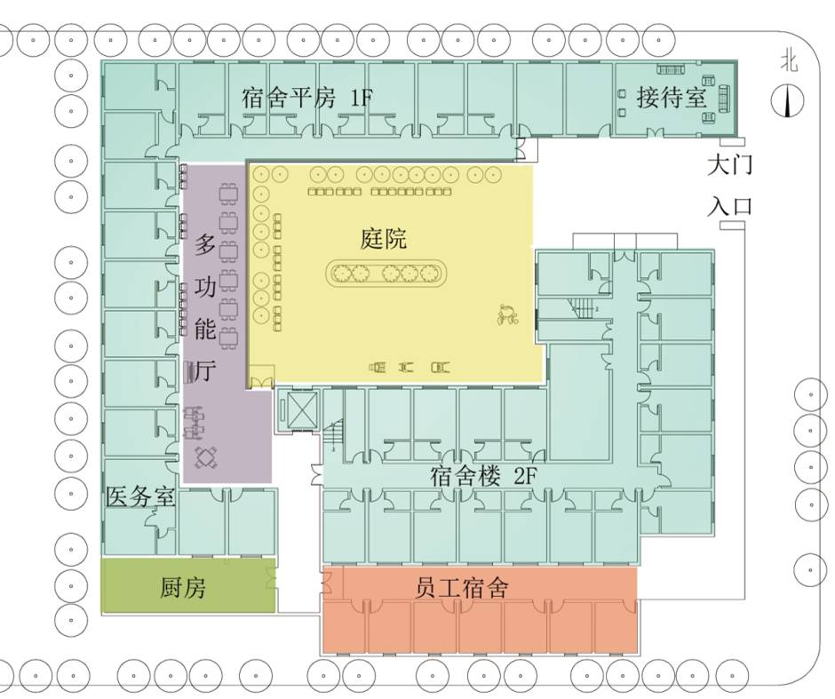 3符合老年人生理特点养老院的功能空间设计除了满足老年人的生活,娱乐