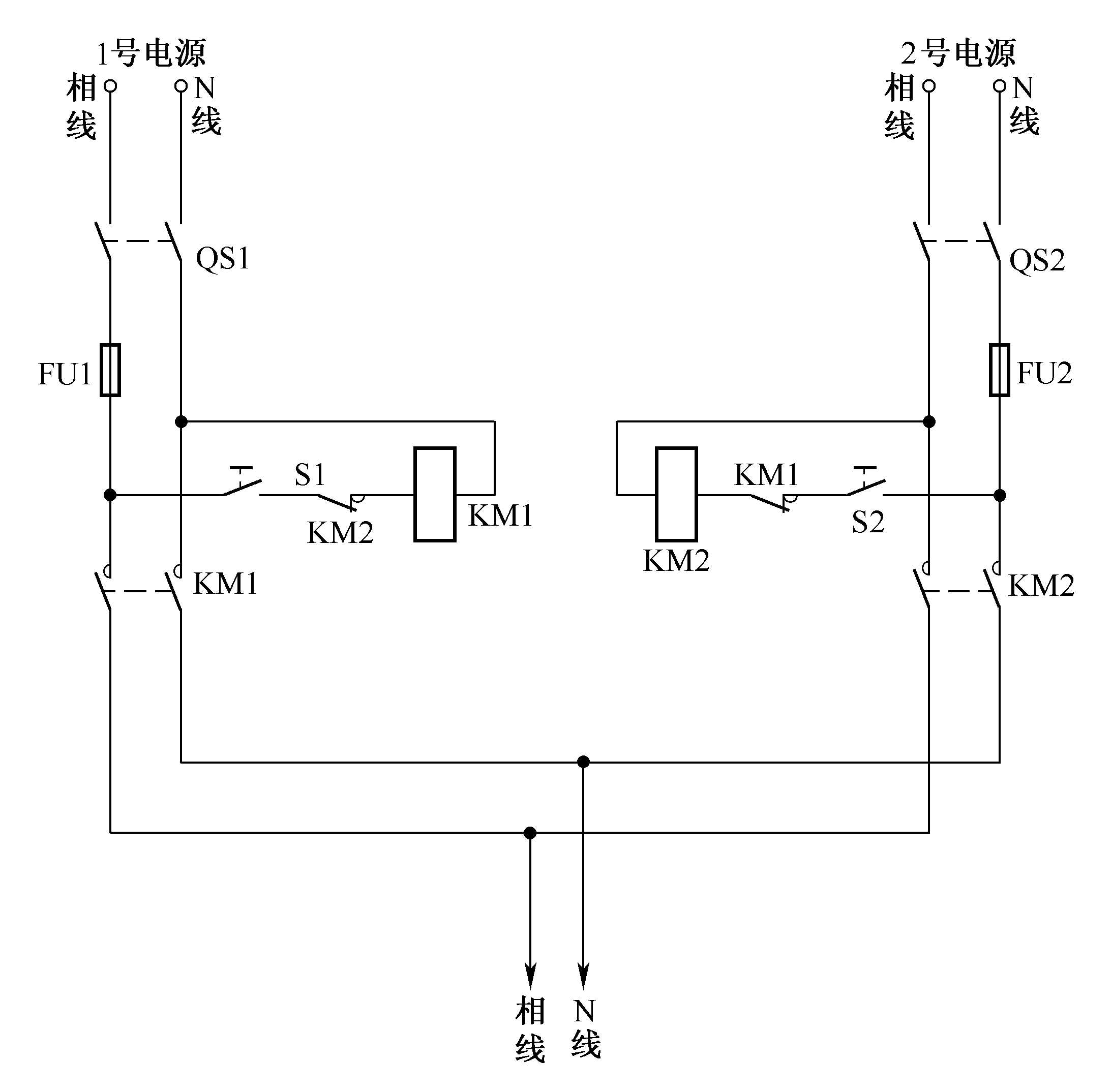 电线回路图图片