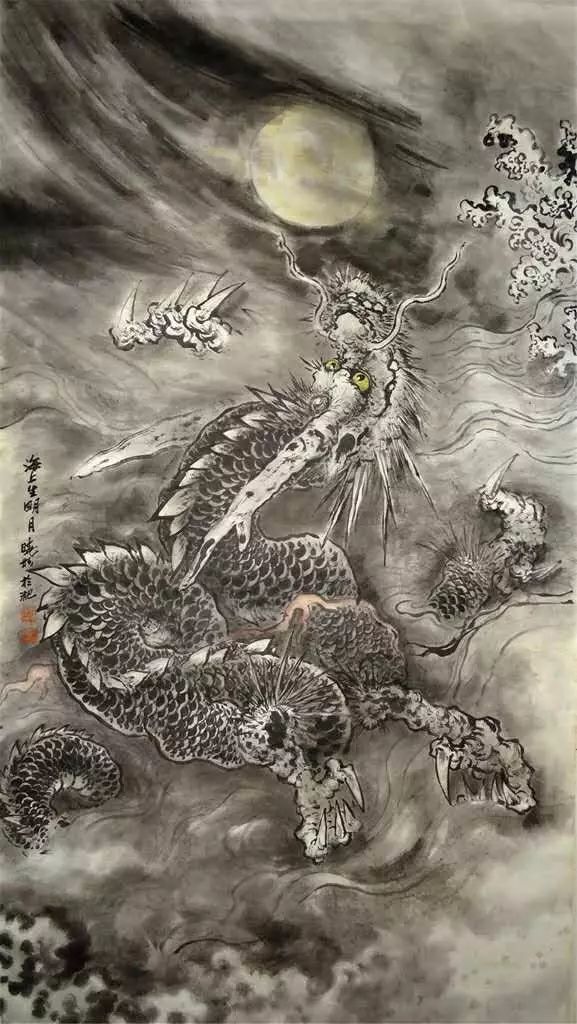中国梦·中国龙汪晓彬水墨龙画展,9月30日桐城美术馆开幕