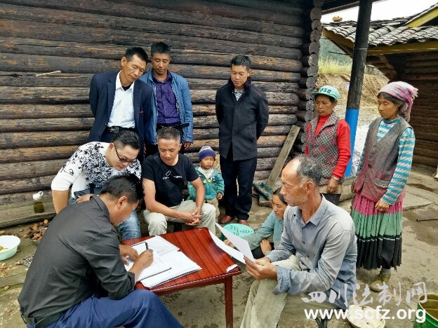 在桃子乡安正明,侯阿达,双河乡毛阿呷,余本全等种植大户实地查看,验收