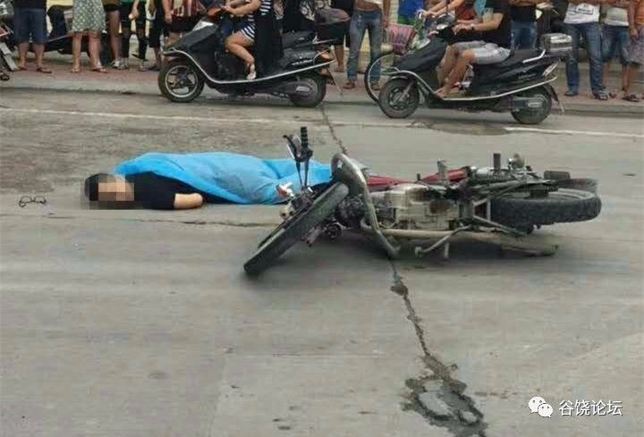 潮陽穀貴路發生車禍摩托駕駛員不幸身亡