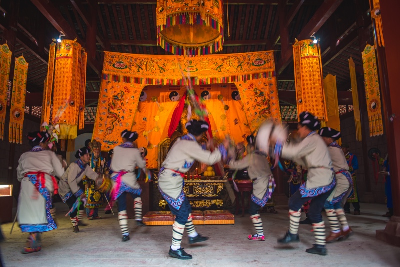 四川罕見 羌族非物質文化遺產祭祀南寶山朝山會