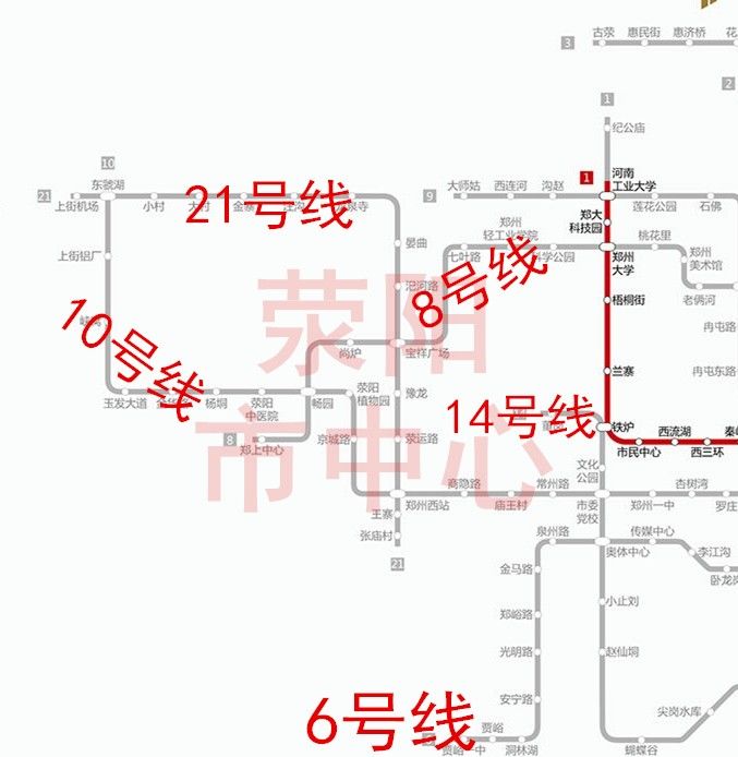 荥阳地铁6号线线路图图片