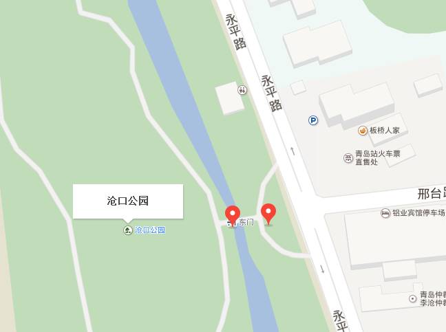 青岛沧口公园地图图片